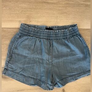 Who What Wear High Waist Blue Shorts